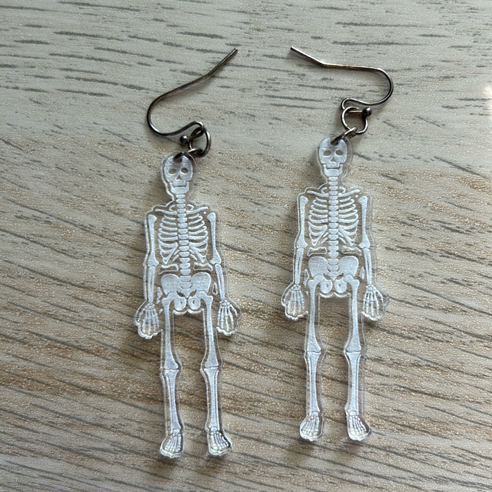 Acrylic skeleton earrings
